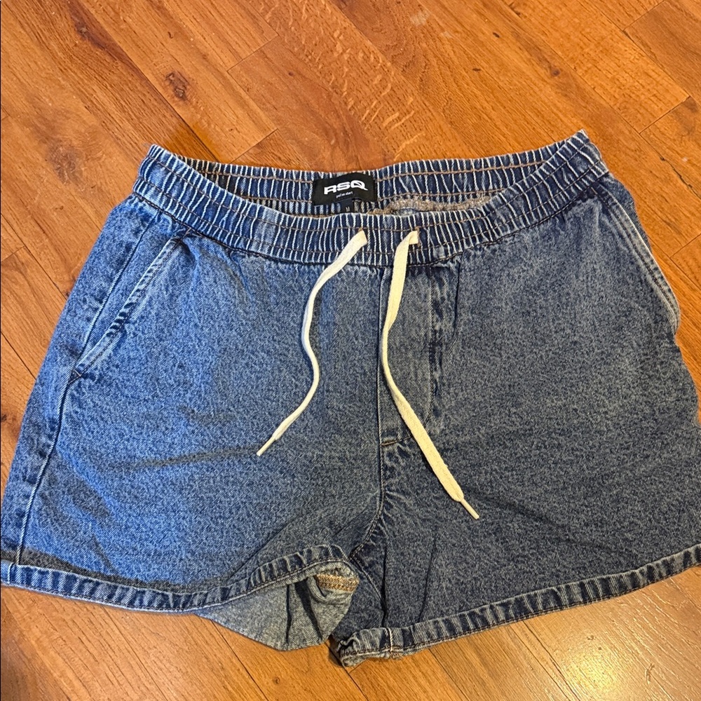 RSQ Denim Drawstring Shorts - Light Blue